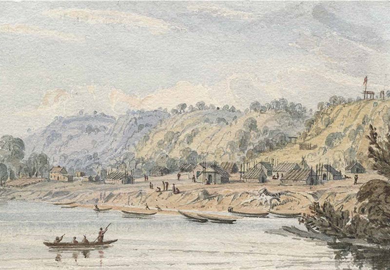 Little Crow’s Village on the Mississippi, painted by Seth Eastman, 1846-1848.