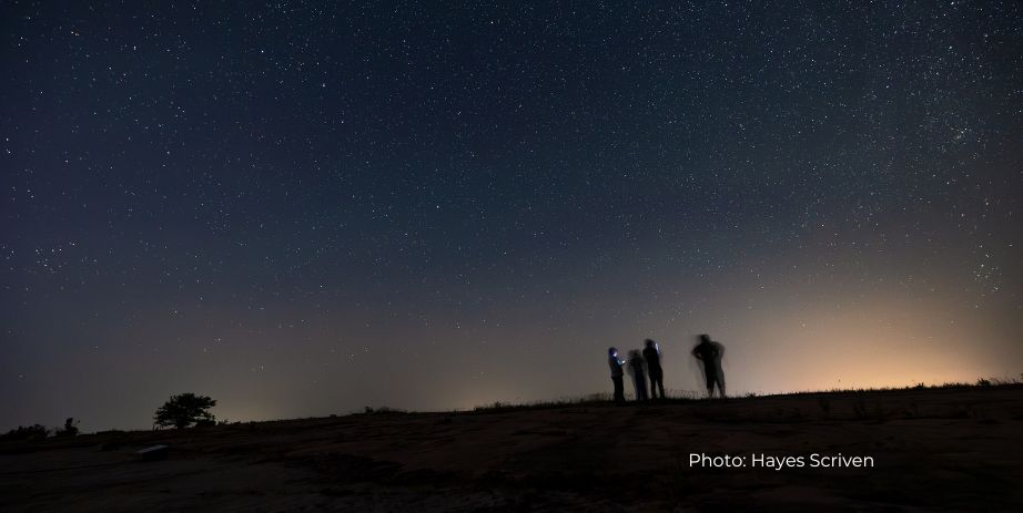 people observing night sky