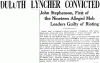 Duluth Lyncher Convicted.--Newspaper(s) (gif)